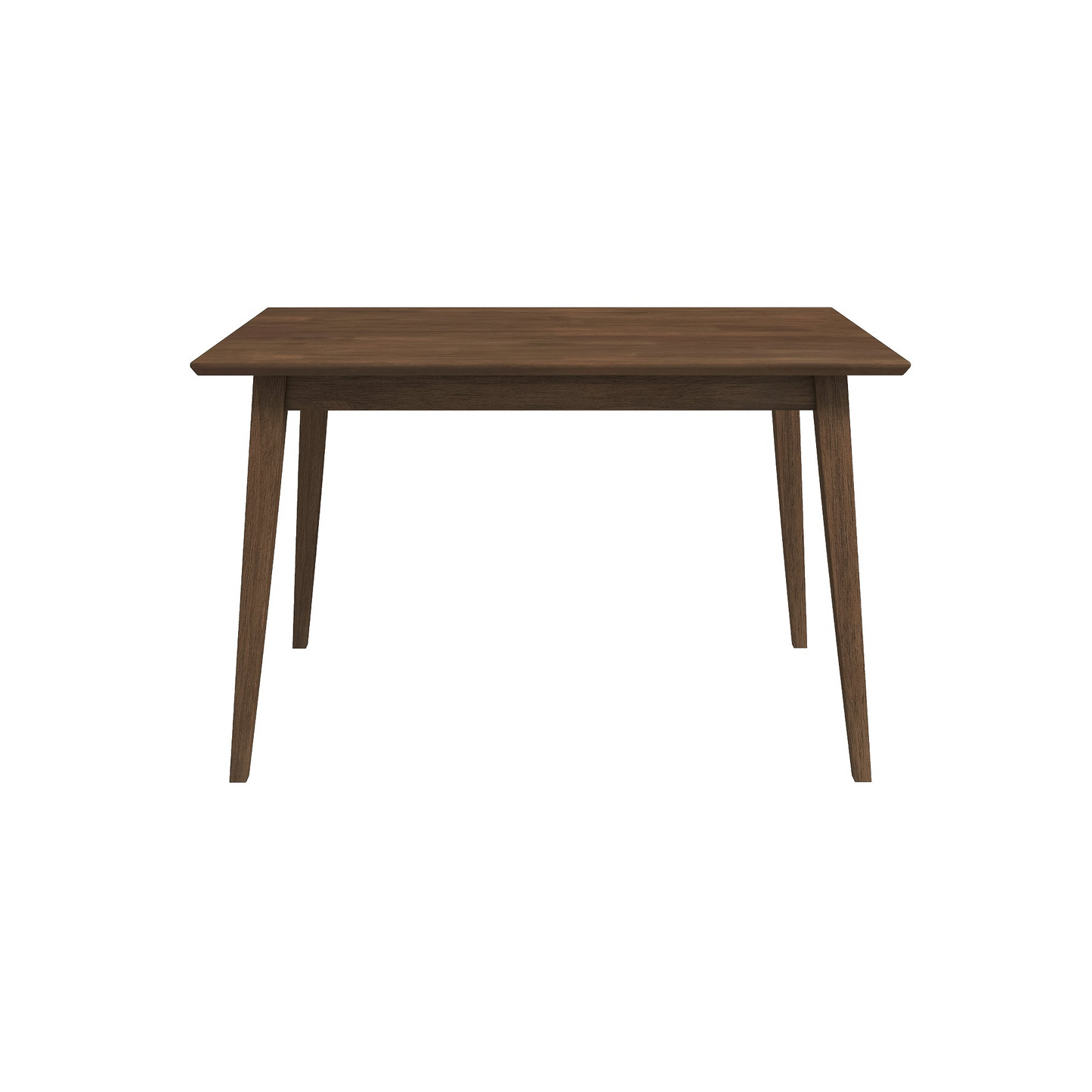 Minimalist Modern Solid Walnut Dining Table for 4 – Waterproof Rectangular Kitchen Table, Compact & Easy Assembly