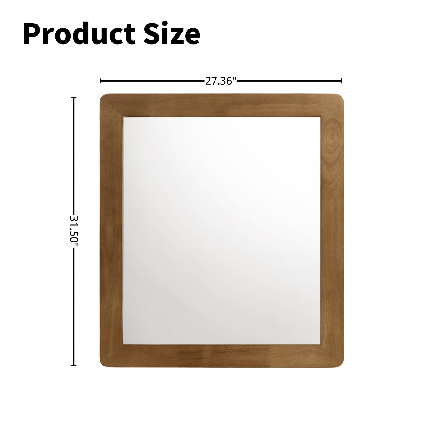 Brown Rattan & Rubberwood 6-Drawer Dresser with Mirror – Modern Bedroom Storage, Light Walnut Finish, Solid Wood Frame